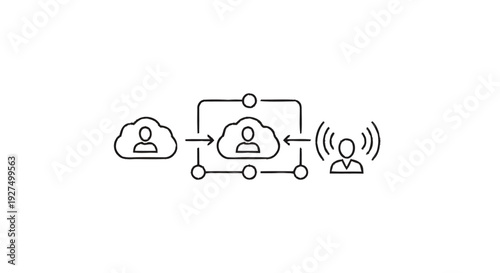 Cloud Computing Network Diagram with User Connectivity.