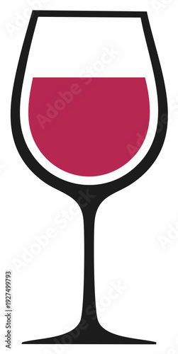 Elegant Wine Glass Filled with Red Wine A Classic Icon for Celebration and Refreshment