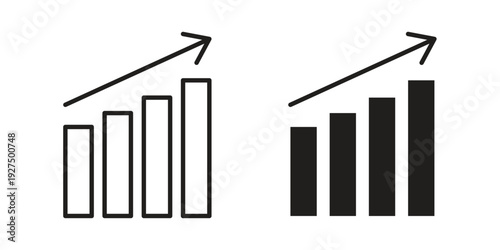 High Sales icon in black solid style. linear symbol.