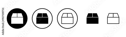Box icon logo design. box sign and symbol, parcel, package