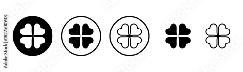 Clover icon logo design. clover sign and symbol. four leaf clover icon.