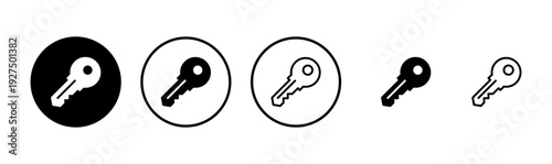 Key icon logo design. Key sign and symbol.