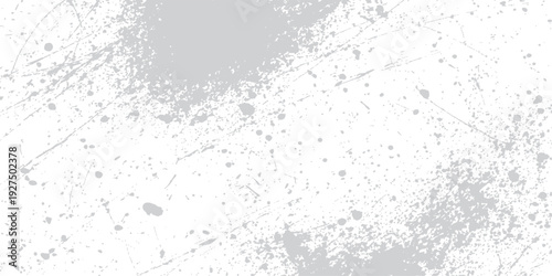 A vintage black and white abstract grunge background featuring a textured liquid splash pattern with cold ice and wet paint drops on an old dirty wall surface