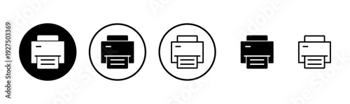 Print icon logo design. printer sign and symbol