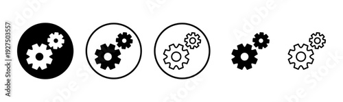Setting icon logo design. Cog sign and symbol. Gear Sign