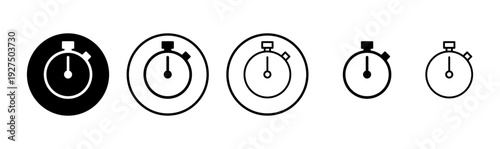 Stopwatch icon logo design. Timer sign and symbol. Countdown icon. Period of time