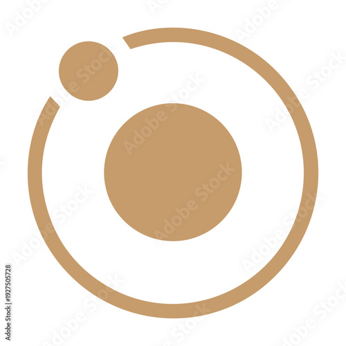 Minimalist Atom Graphic