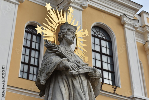 Quadro em tela Statue of St. John in Mor, Hungary