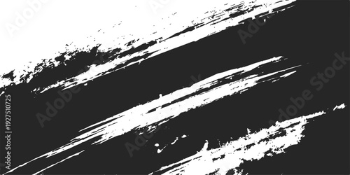 Abstract Stroke Texture: Dynamic lines slash across a stark canvas, creating a powerful visual impact of bold brushstrokes and gritty textures.