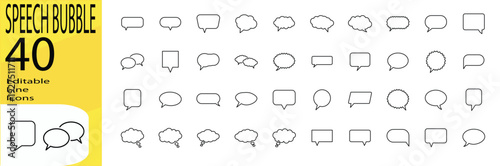 Speech bubble icon set.