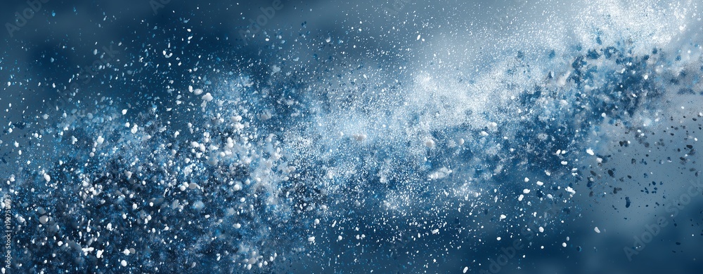Obraz premium Celestial Formation: An artistic spectacle of ethereal shapes and textures against an oceanic background, inviting the viewer to contemplate cosmic wonders.