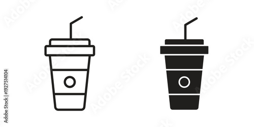 Swoosh Cup icon in editable style. Vector icon graphics