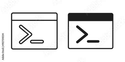 Terminal icon in editable style. Vector icon graphics