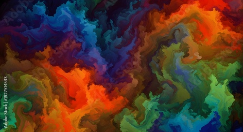 Abstract colorful watercolor background with flowing water texture and bright paint patterns