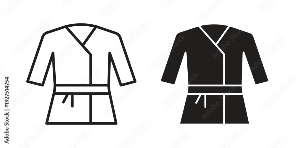 Naklejka premium Uniform martial art icon in editable style. Vector icon graphics