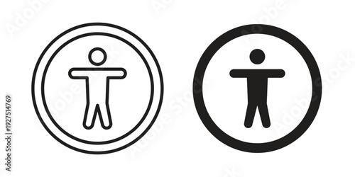 Universal access icon in editable style. Vector icon graphics