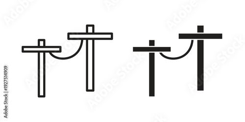 Utility pole icon in editable style. Vector icon graphics