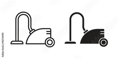 Vacuum cleaner icon in editable style. Vector icon graphics