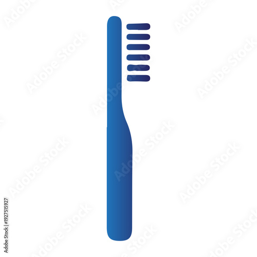 Simple and essential blue toothbrush icon for daily oral hygiene, dental health, and maintaining fresh breath. Minimalist graphic for personal care
