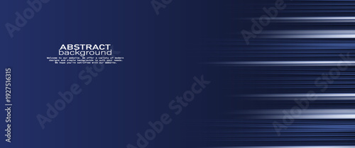 Blue abstract background with fast movement, sharp horizontal light lines, energy speed lines. simple concept technology.