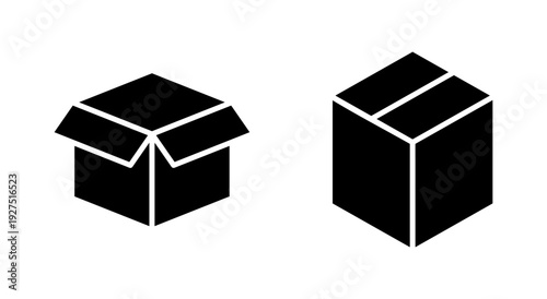 Box icon symbol for apps and websites. box sign and symbol, parcel, package