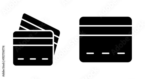 Credit card icon symbol for apps and websites. Credit card payment sign and symbol