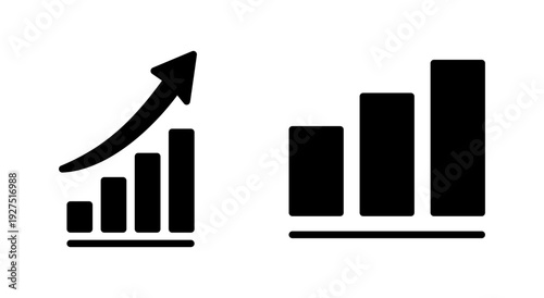 Growing graph icon symbol for apps and websites. Chart sign and symbol. diagram icon