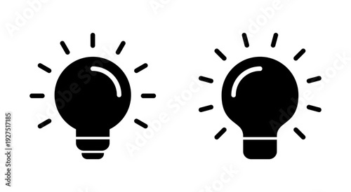 Lamp icon symbol for apps and websites. Light bulb sign and symbol. idea symbol.