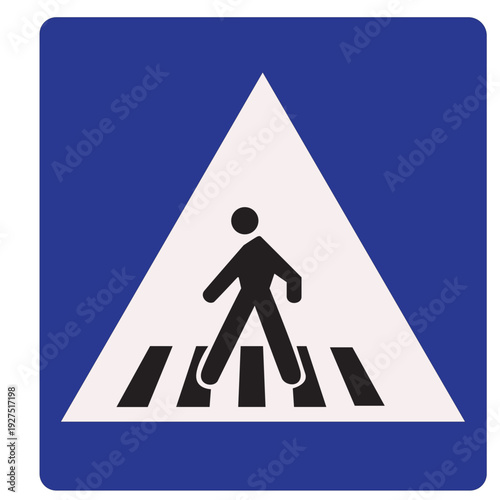 Road sign - pedestrian crossing
