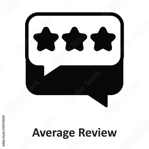 Average Review Vector icon which can easily modify or edit