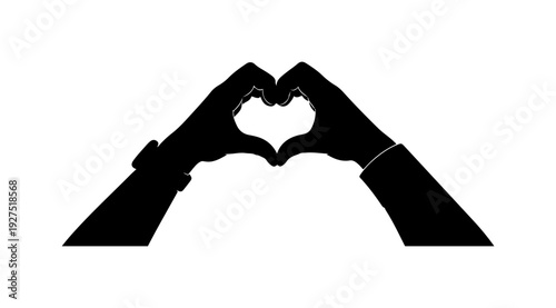 Hands forming heart shape symbolizing love and care