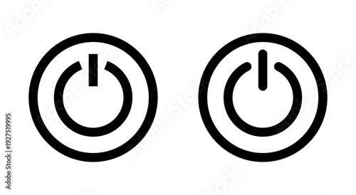Power icon symbol for apps and websites. Power Switch sign and symbol. Electric power