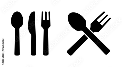 spoon and fork icon symbol for apps and websites. spoon, fork and knife icon vector. restaurant sign and symbol