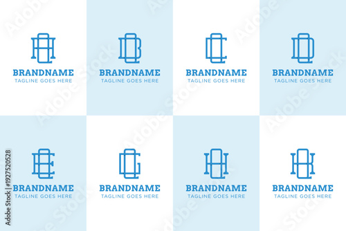 Letters QA QB QC QD QE QG QH QK Monogram Logo Set, suitable for AQ BQ CQ DQ EQ GQ HQ KQ initials
