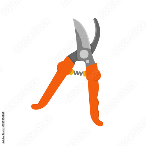 branch cutter tool flat icon illustration