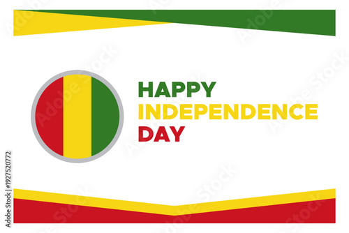 guinea happy independence day vector design template illustration.