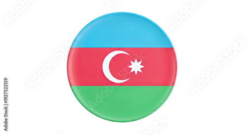 Free Download Azerbaijan flag badge - GFXLoad