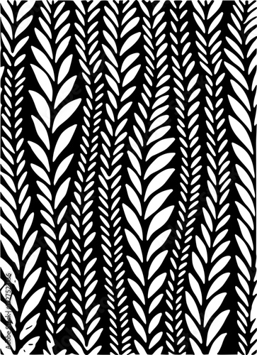 Elegant black and white leaf pattern design for modern backgrounds