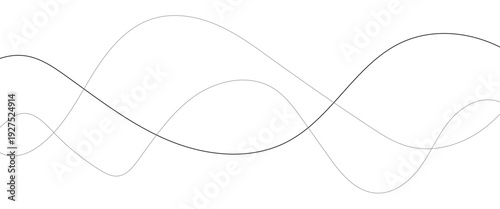 Technology abstract lines on white background. Undulate Grey Wave Swirl, frequency sound wave, twisted curve lines with blend effect
