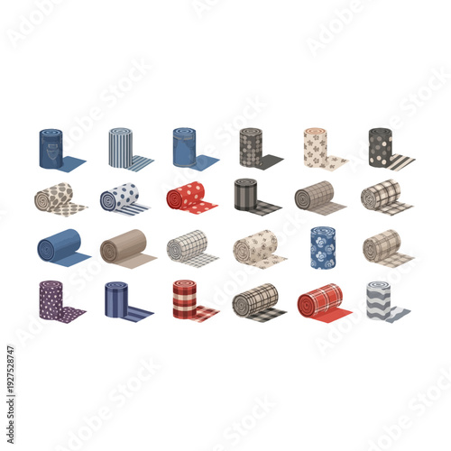 Rolls of Patterned Fabric and Materials