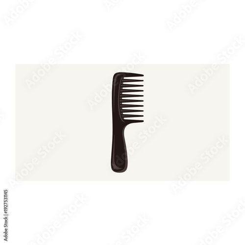 Brown Hair Comb Illustration for Daily Hair Care and Styling Needs