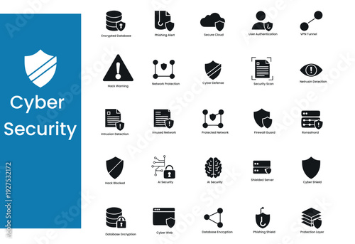 Cyber Security Protection Concept with Network Defense and Data Encryption