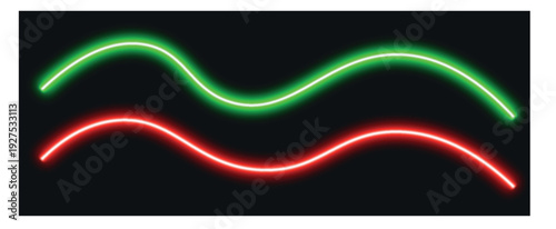 Brightly colored neon rectangle frames green cyan and magenta isolated on a black background Artwork