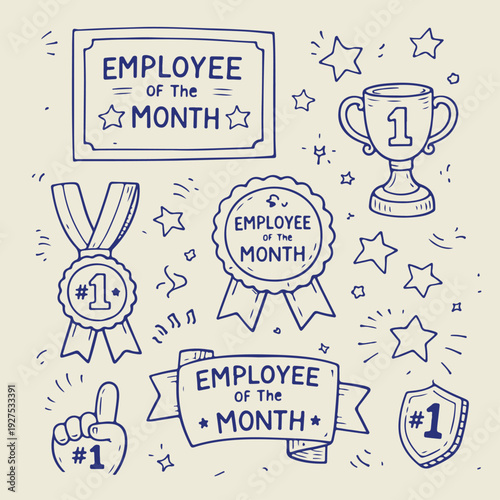 Employee of the Month Awards and Trophies.