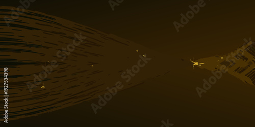 A simple drawing of a spaceship flying through a starry night sky