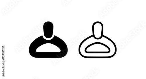 Simple User Profile Icon for Account, People, Avatar, and Person Representation