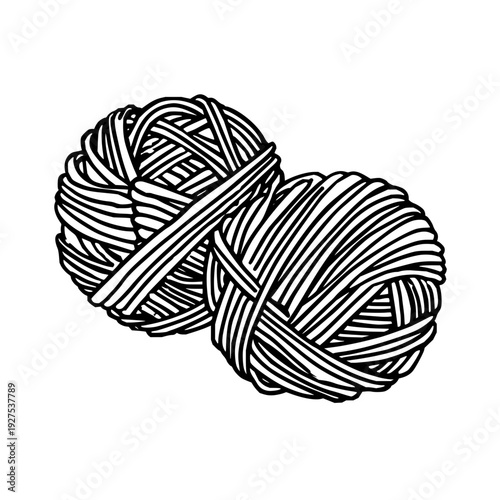 Yarn Balls Isolated on White Background