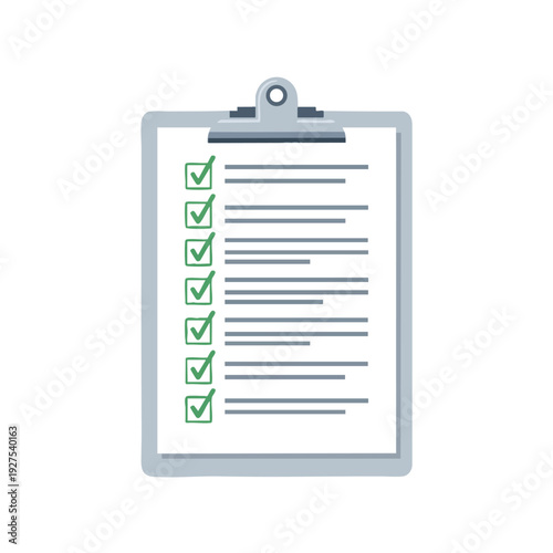 Business Checklist on Clipboard for Productivity and Organization