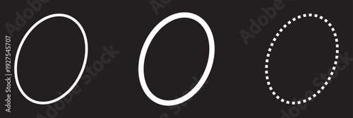 Simple Basic Ellipse shape icon. simple geometric form for design, logo, or template use.