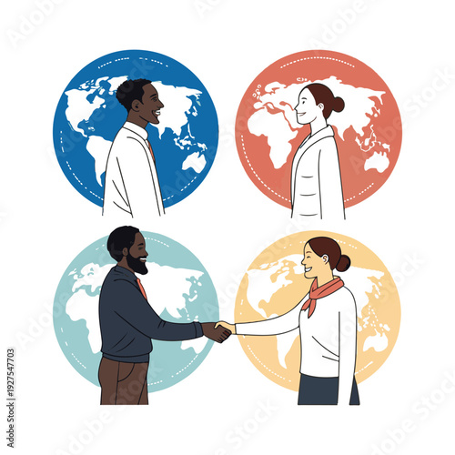 Four businessman dealing about their business.